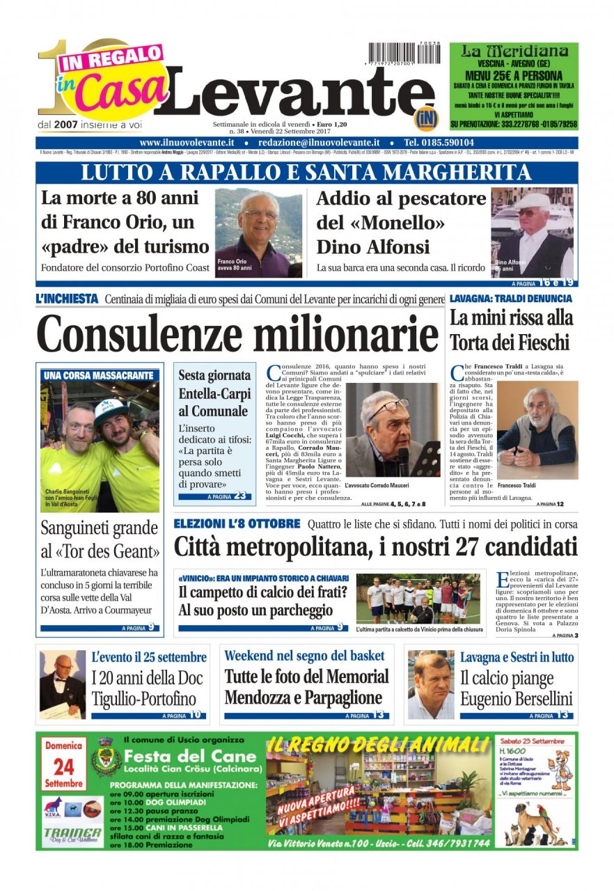 Inchieste, approfondimenti e interviste sul settimanale Il Nuovo Levante da oggi in edicola