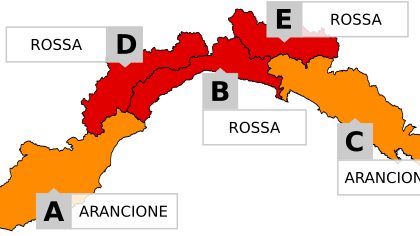 Allerta meteo: prorogata sino a domenica, in alcune aree la bandiera da arancione a rossa