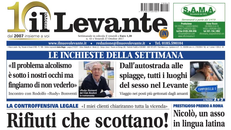 “Inchieste, approfondimenti e interviste sul settimanale Il Nuovo Levante da oggi in edicola”
