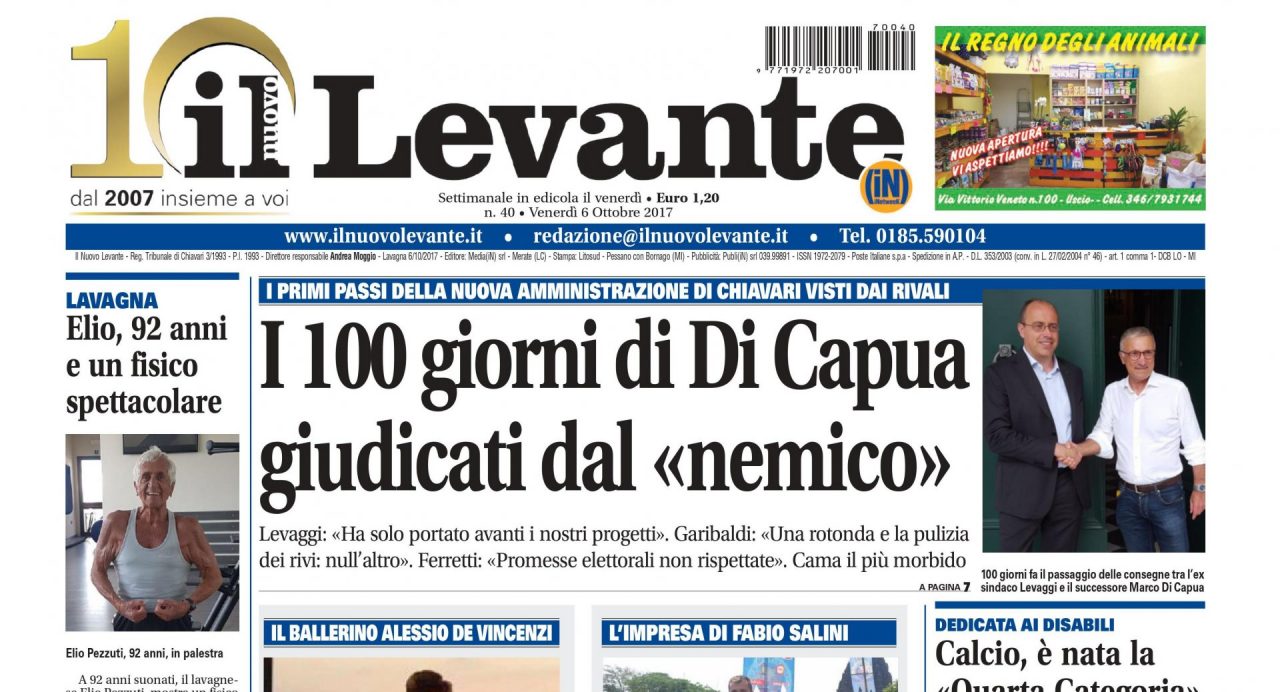 Inchieste, approfondimenti e interviste sul settimanale Il Nuovo Levante da oggi in edicola