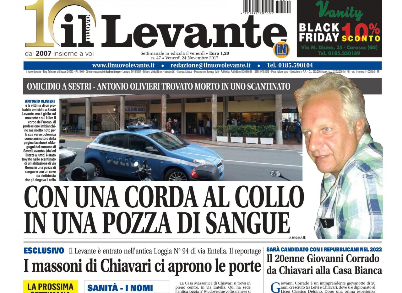 Inchieste, approfondimenti e interviste su Il Nuovo Levante da oggi in edicola