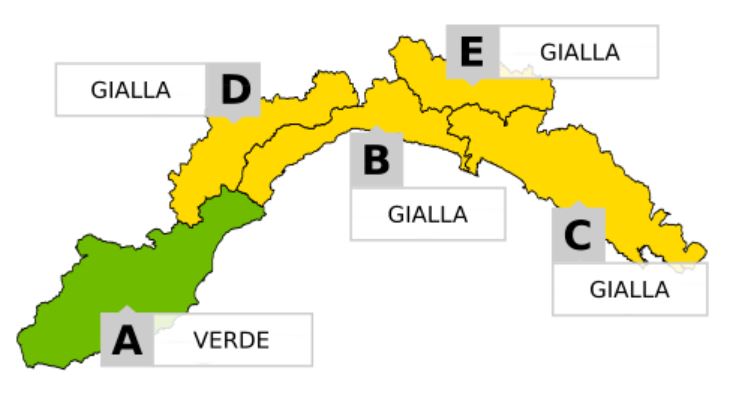 Maltempo, allerta gialla per domani, sabato 4 novembre