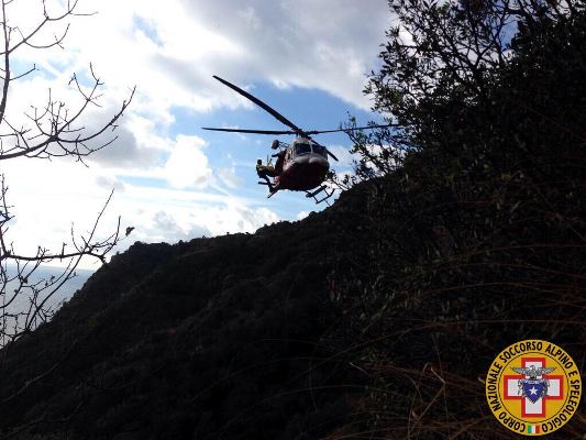 Ferito sul Monte di Portofino, soccorso dal Corpo Nazionale di Soccorso Alpino