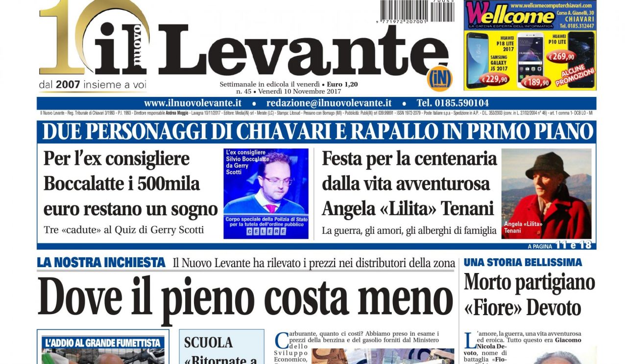Inchieste, approfondimenti e interviste sul settimanale Il Nuovo Levante da oggi in edicola