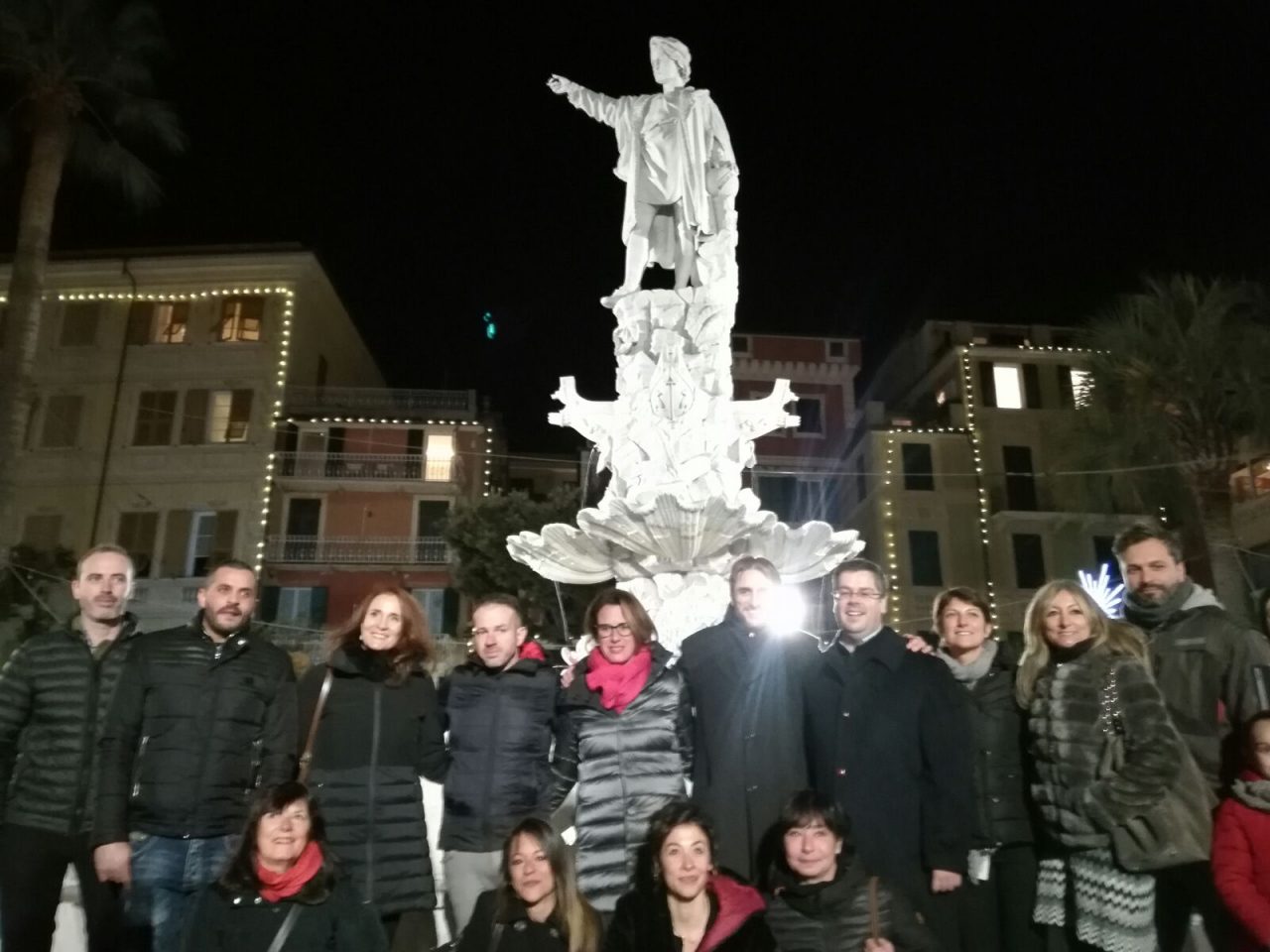 Inaugurata dopo il restauro la fontana di Cristoforo Colombo a Santa Margherita
