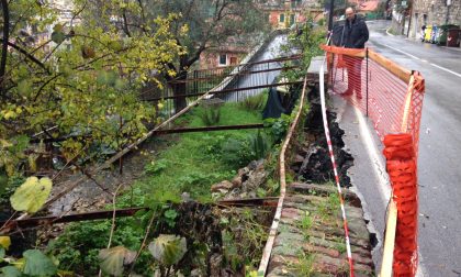 Maltempo, crolla un muro sulla provinciale 39 a Santa Margherita