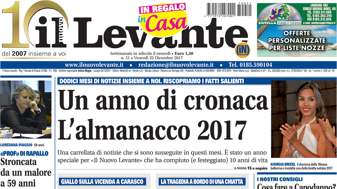Inchieste, approfondimenti e interviste su Il Nuovo Levante da oggi in edicola
