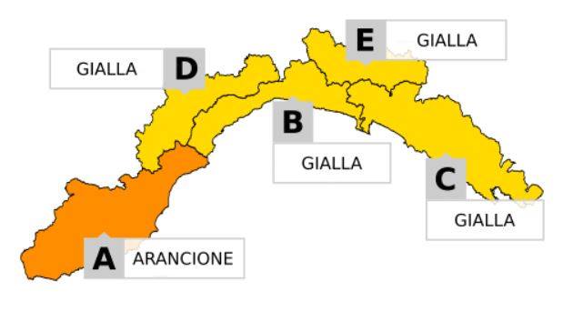 Alle 12 scatta l’allerta meteo gialla