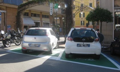 Una stazione di ricarica dei veicoli elettrici a Recco