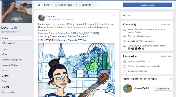 Dal Levante… a Levante: gli schizzi di Carlotta convincono la cantante
