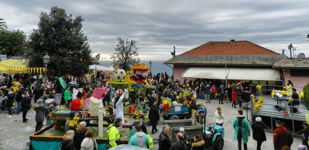 Pieve Ligure si tinge di giallo per celebrare la mimosa