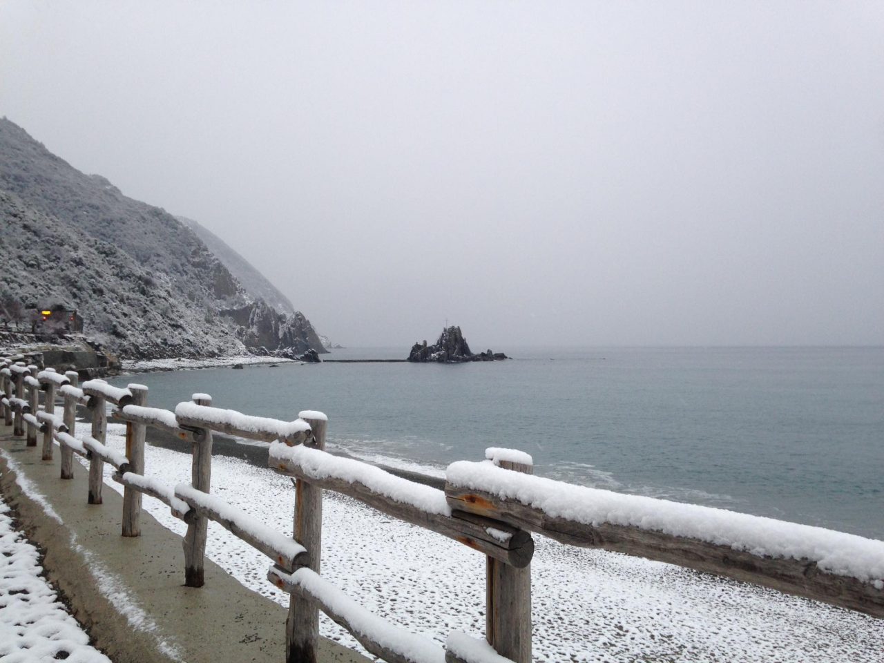 E’ arrivata la neve nel Tigullio