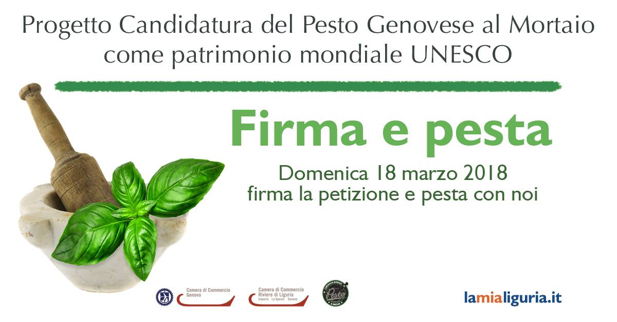 Anche Lavagna candida il pesto al mortaio come patrimonio dell’Unesco
