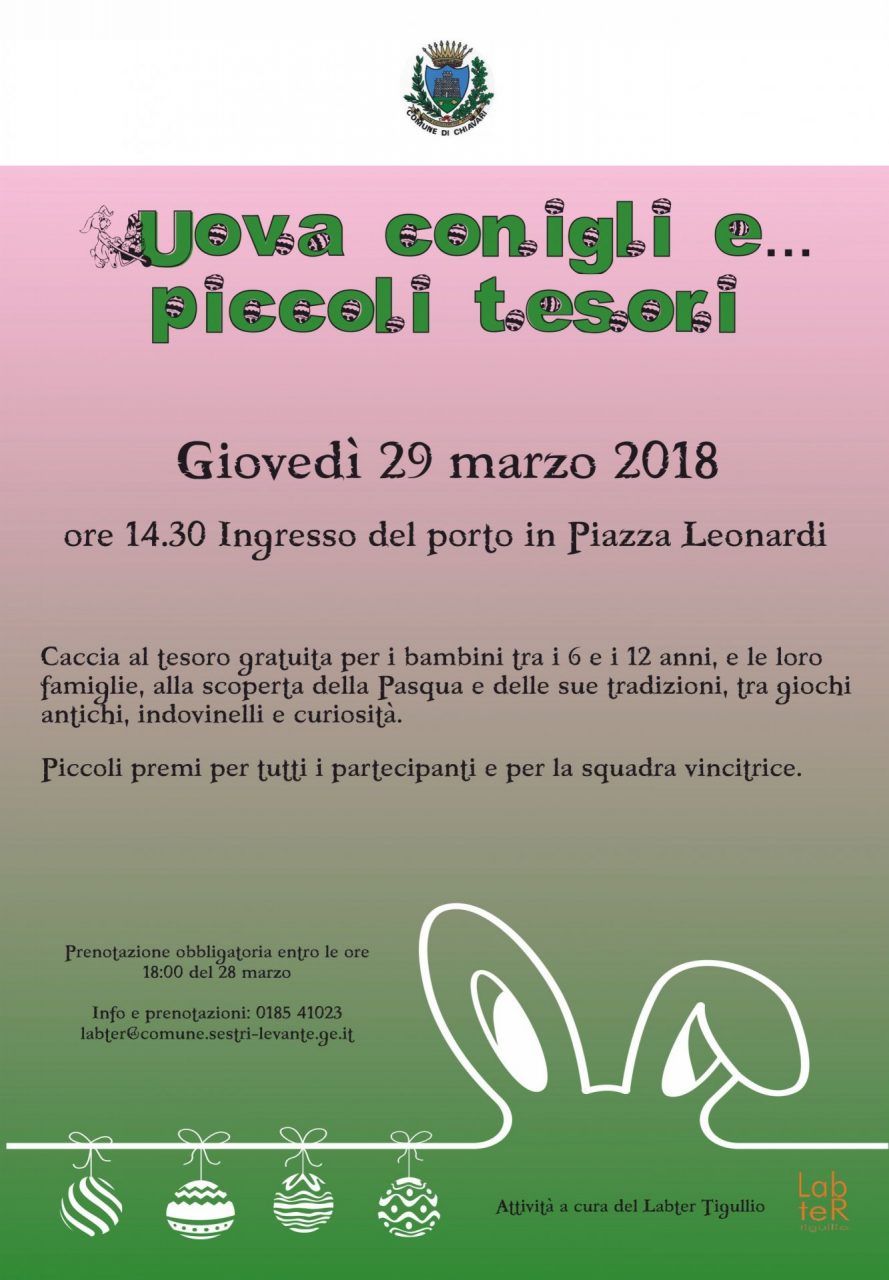 Caccia al tesoro pasquale a Chiavari