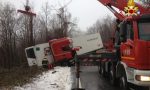 Tir di traverso sul Bracco, le immagini della rimozione