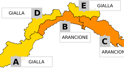 Allerta meteo, si passa ad arancione domani per Golfo Paradiso e Tigullio