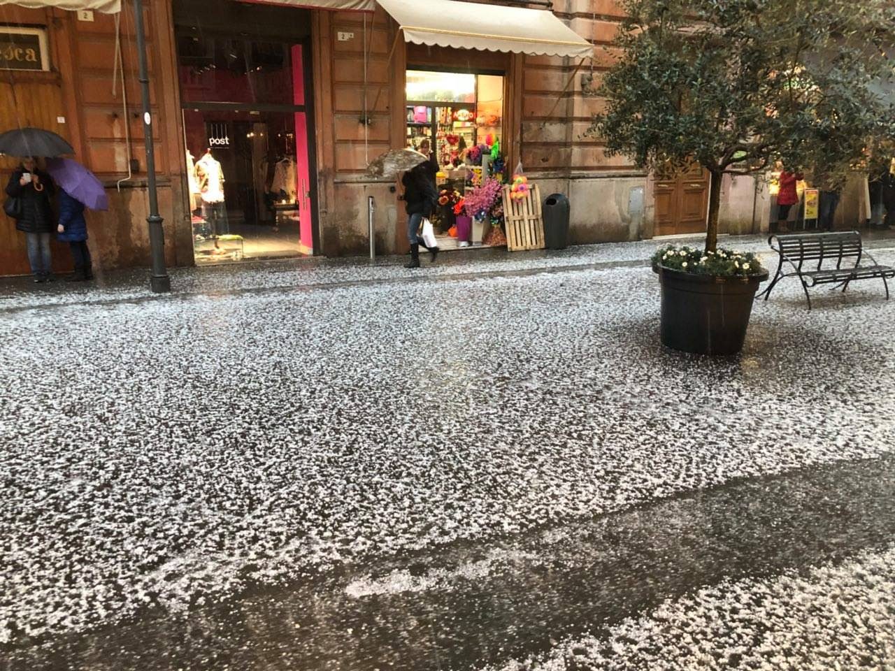 Eccezionale grandinata su Santa Margherita e Portofino