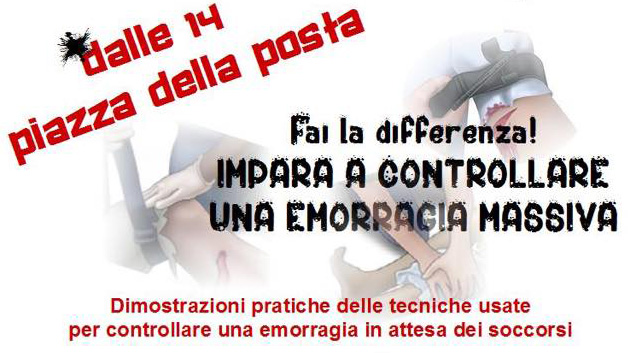 Stop The Bleed Day: a Moneglia dimostrazioni pratiche della Croce Azzurra
