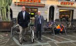 Chiavari, rastrelliere porta bici in piazza Matteotti