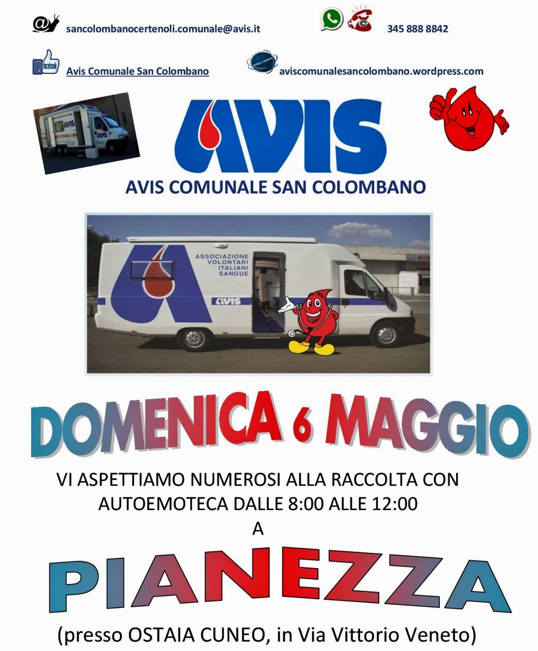 Raccolta di sangue a Pianezza