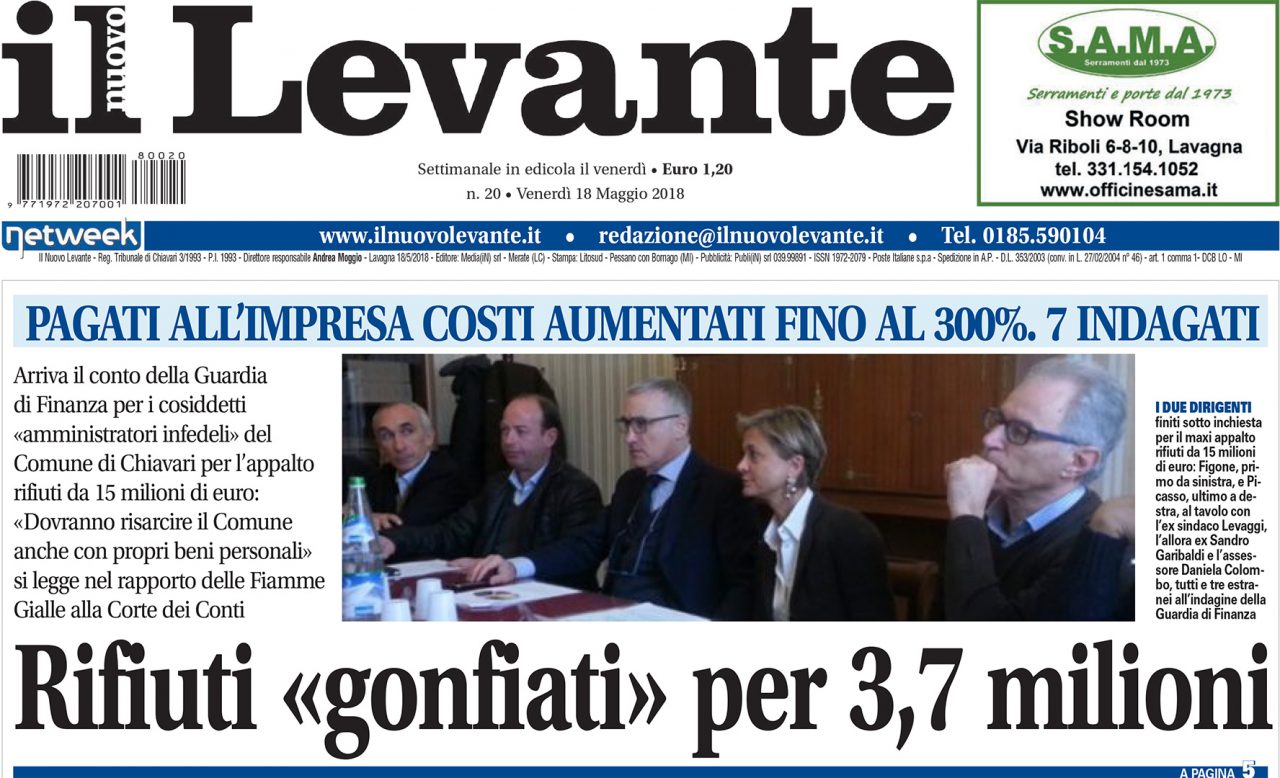 Caso rifiuti, Levaggi minaccia querele al Nuovo Levante