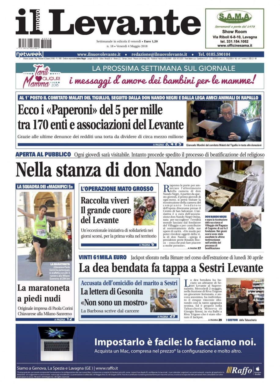 Inchieste, approfondimenti e interviste su Il Nuovo Levante da oggi in edicola