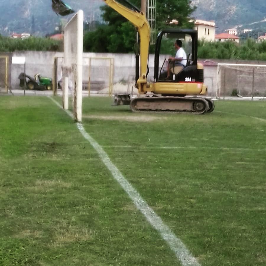 Iniziati i lavori per il sintetico allo stadio Sivori