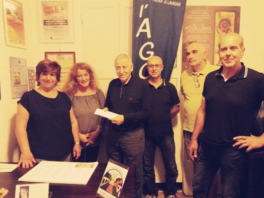 L’associazione Agorà consegna 2.000 euro a Mordini