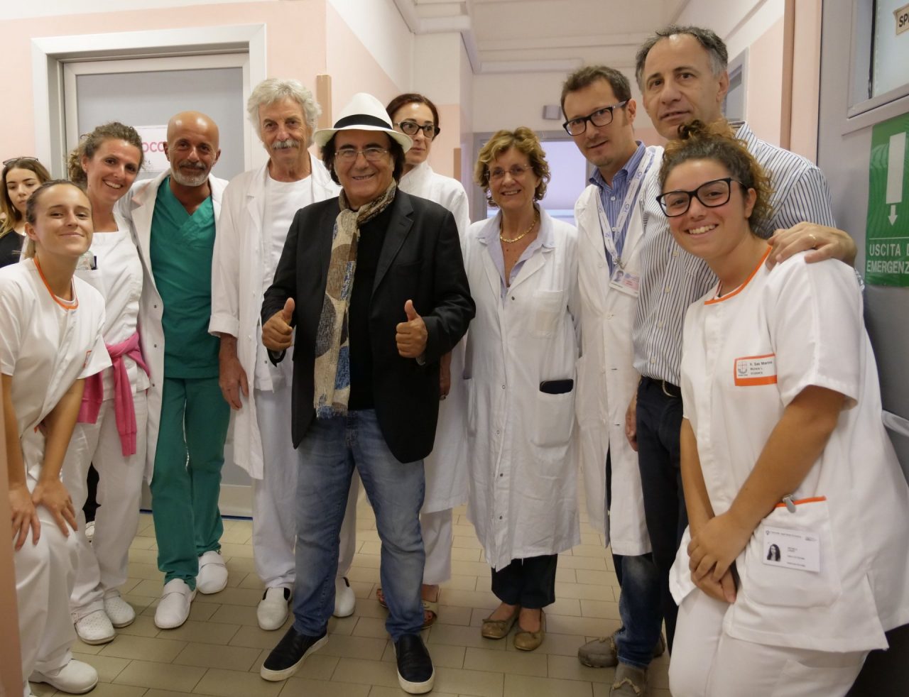 Al Bano in visita al Gaslini