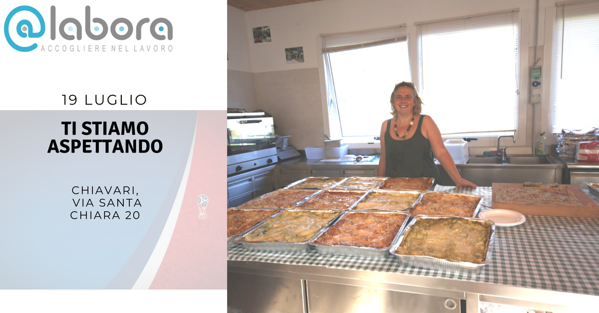 Chiavari, domani una cena a sostegno dell’associazione “@Labora”