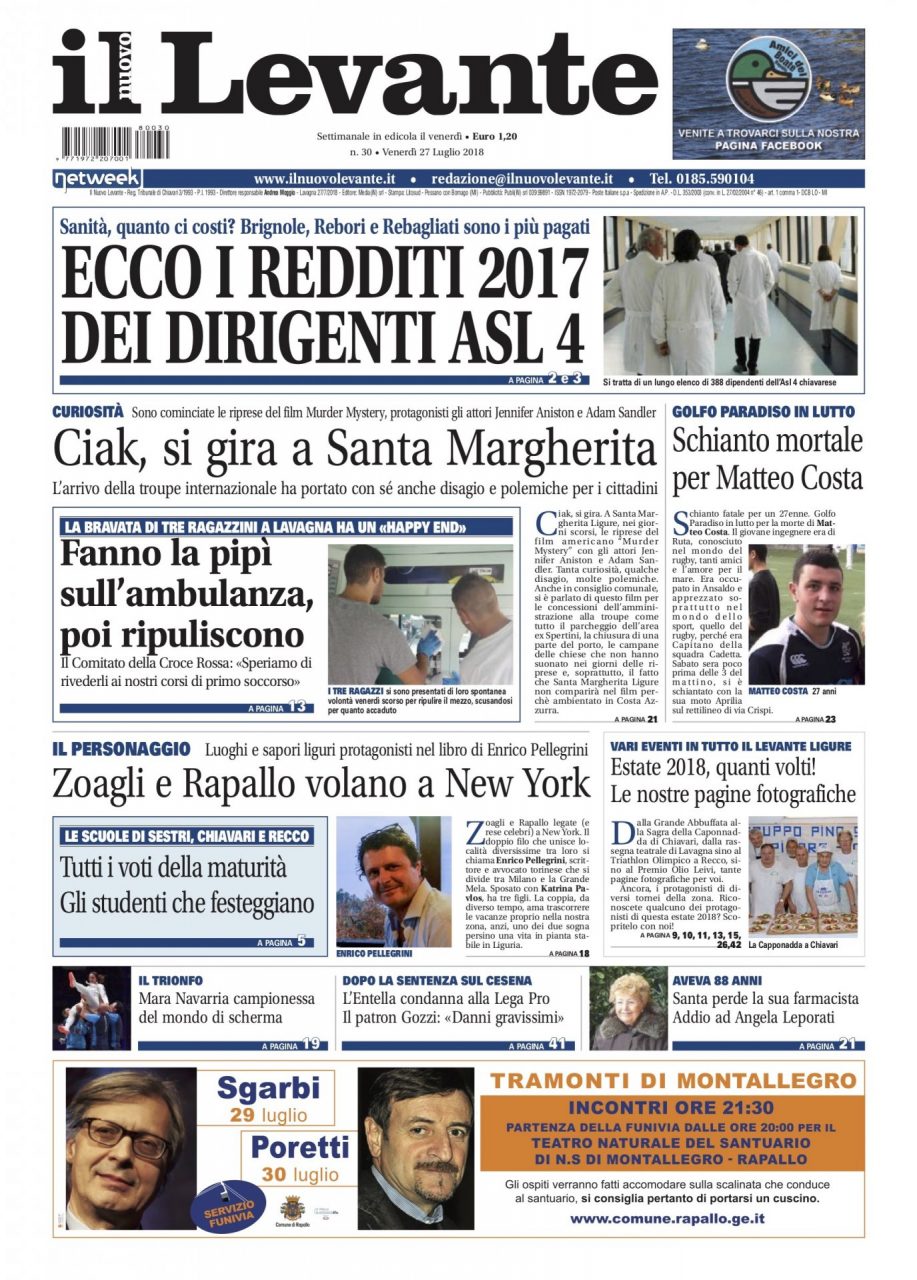 Inchieste, approfondimenti e interviste su Il Nuovo Levante da oggi in edicola