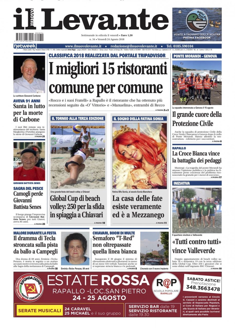 Inchieste, approfondimenti e interviste su Il Nuovo Levante da oggi in edicola
