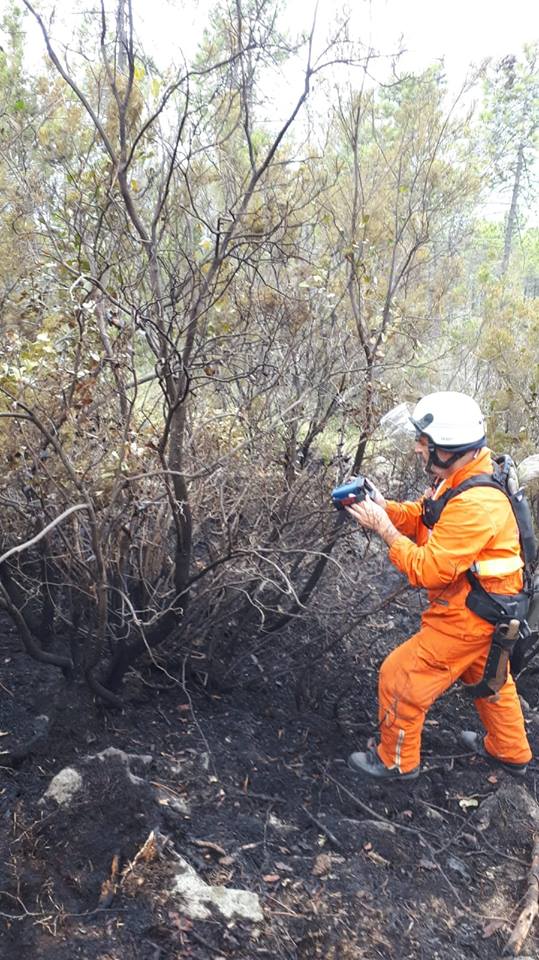 Anche i Vab di Camogli per l’incendio a Casarza