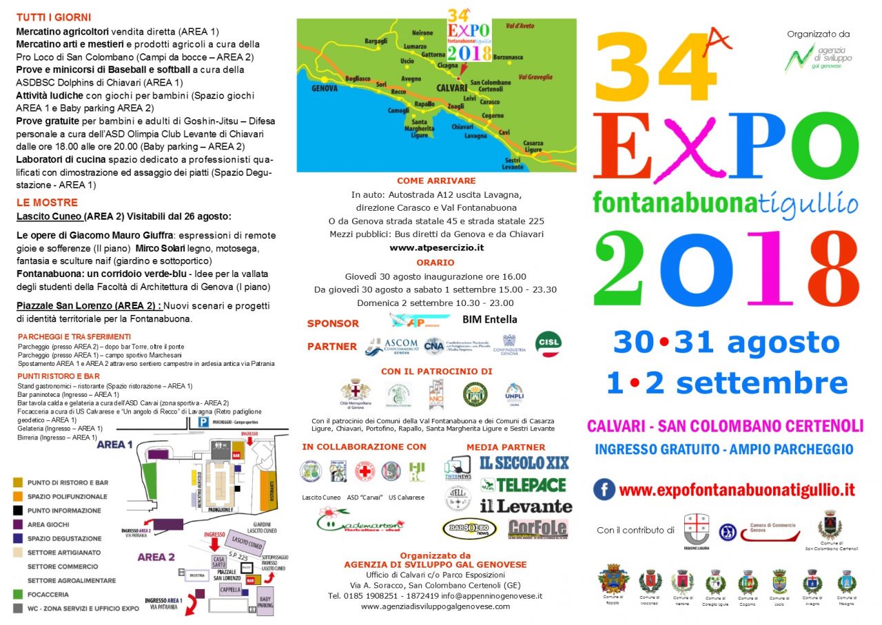 Tutto il programma della 34a edizione di Expo Fontanabuona Tigullio