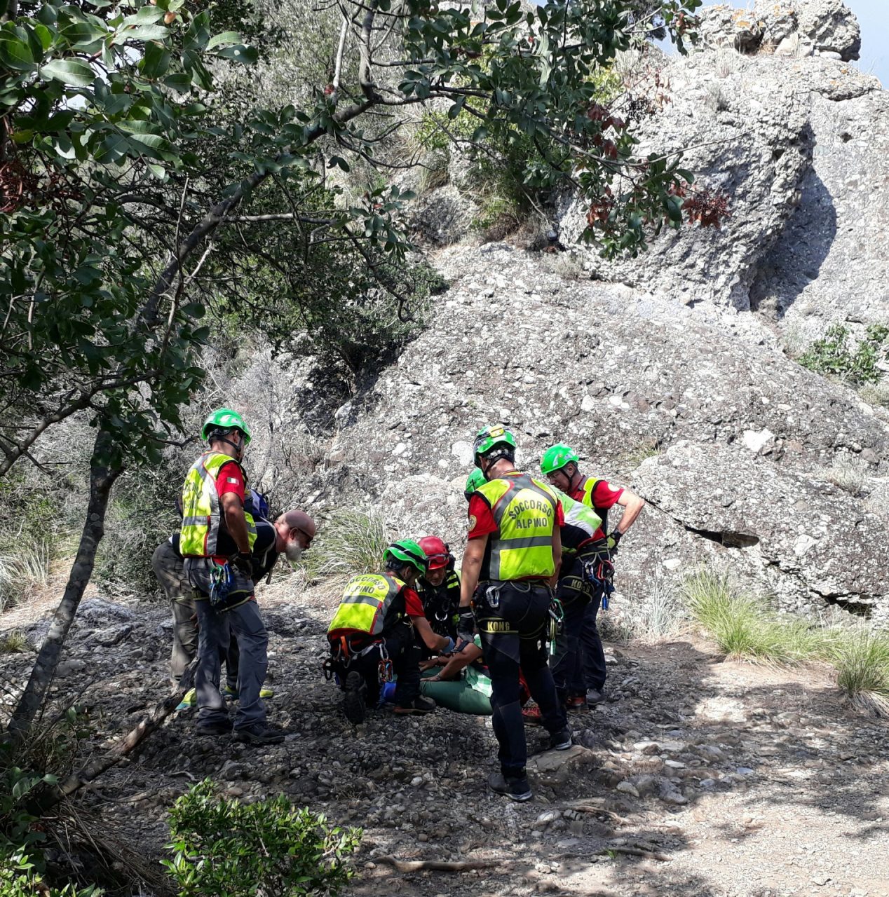 Intervento di soccorso sul Monte di Portofino