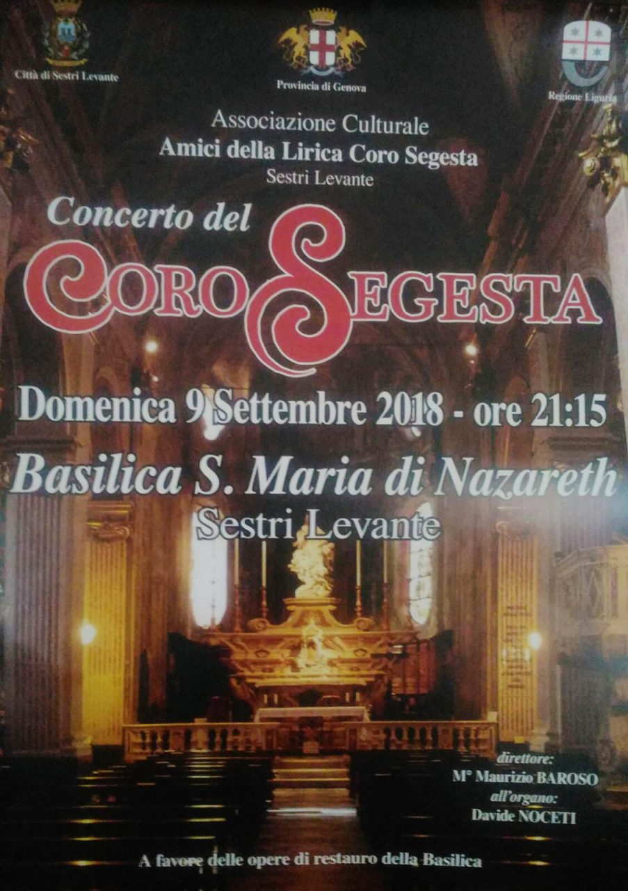 Sestri, domani sera il concerto del Coro Segesta