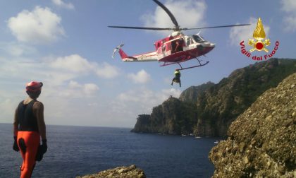 Portofino, complicato intervento di soccorso dei Vigili del Fuoco