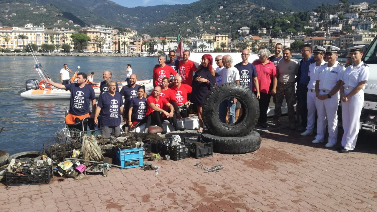 Operazione “Fondali puliti” nel mare di Rapallo