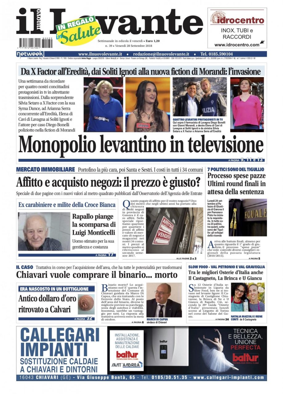 Inchieste, approfondimenti e interviste su Il Nuovo Levante da oggi in edicola