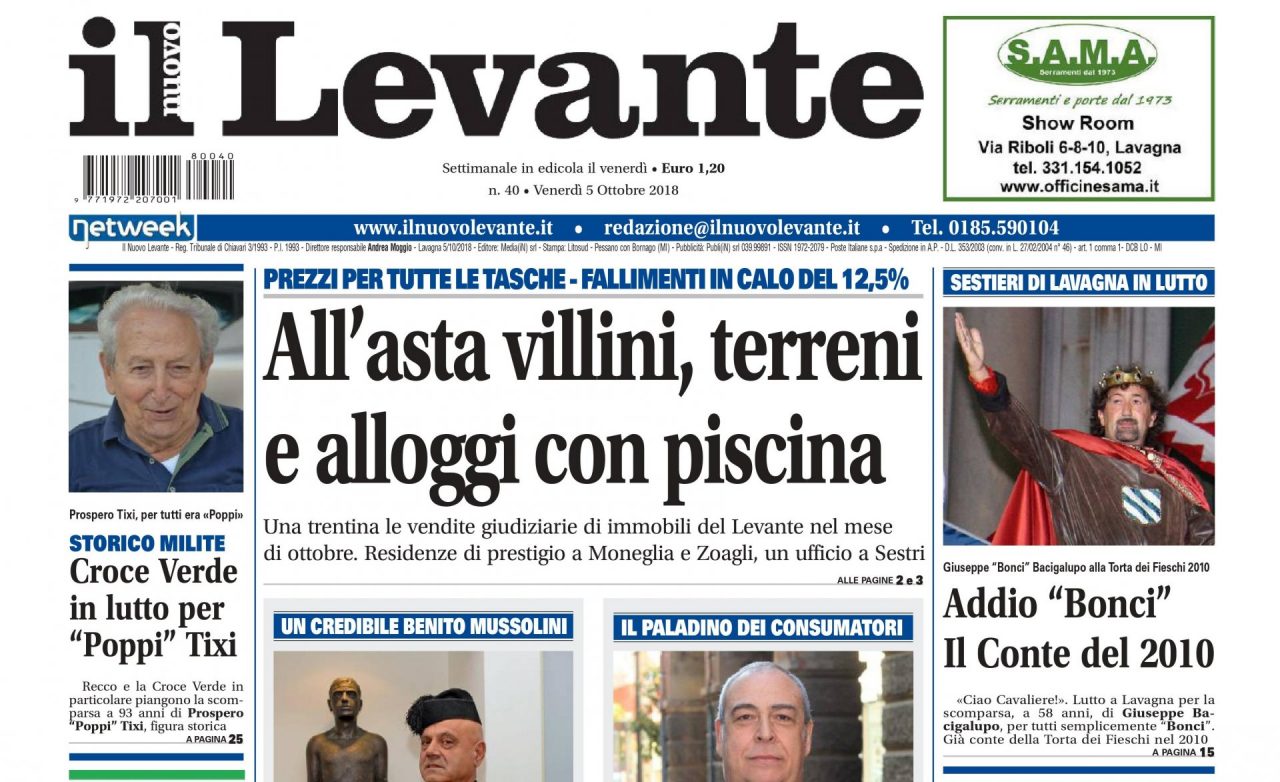 Inchieste, approfondimenti e interviste su Il Nuovo Levante da oggi in edicola