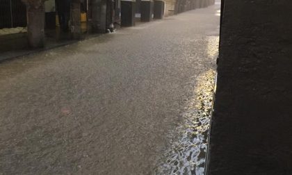 Primi allagamenti a Chiavari, le foto