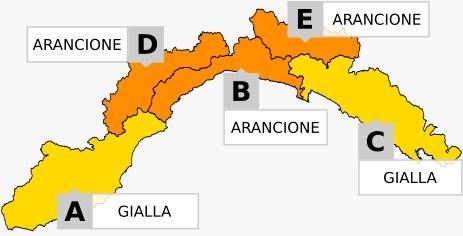 Domani allerta meteo gialla nel Tigullio, arancione nel Golfo Paradiso e Val d’Aveto