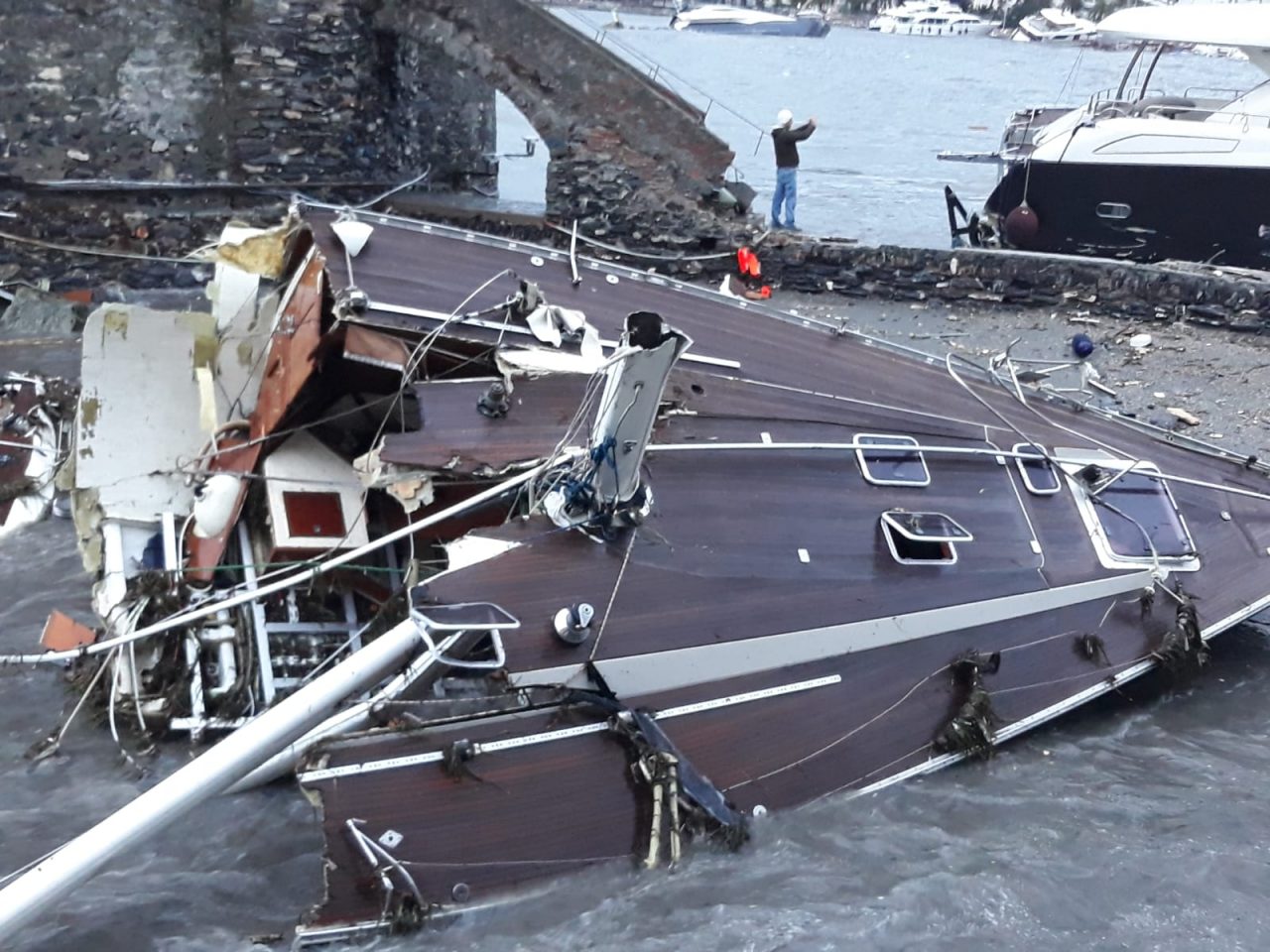 Il sopralluogo di Toti a Rapallo