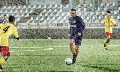 Antonio Cassano in campo ieri sera per Virtus Entella-Rivarolese