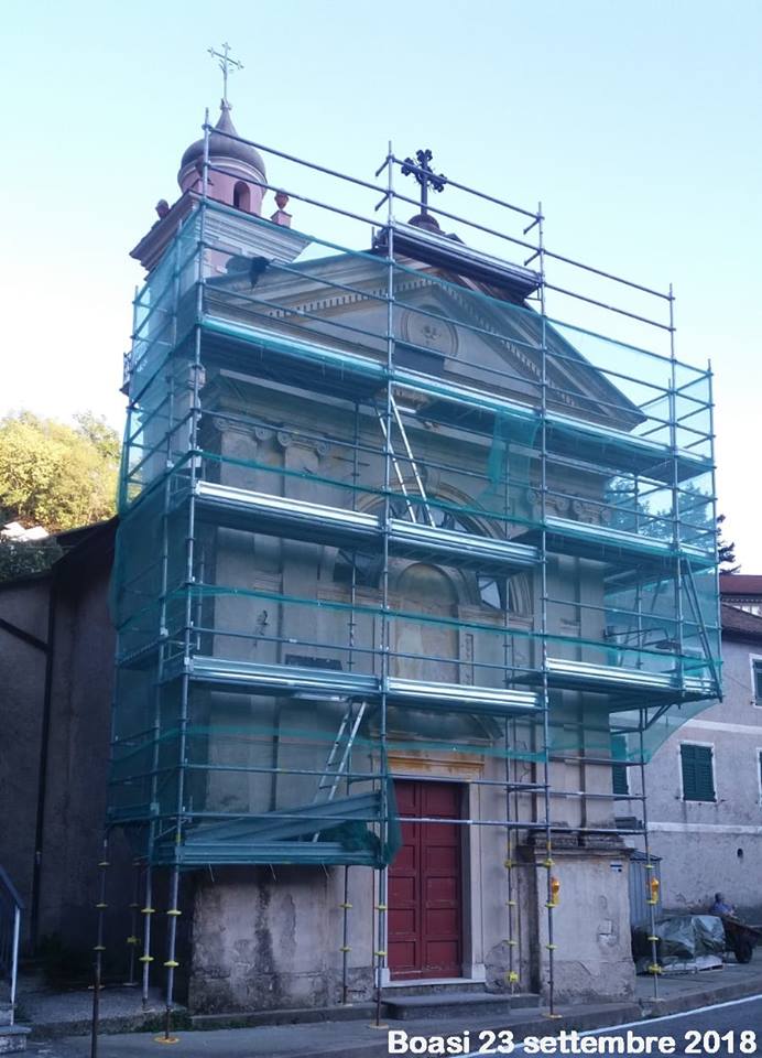 Boasi: i residenti rifanno il look alla facciata della chiesa di San Tommaso