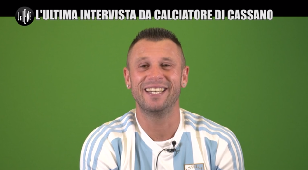 L’ultima intervista di Cassano a Le Iene con la maglia dell’Entella