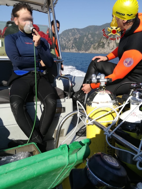Sub in difficoltà, accorrono i Vigili del Fuoco