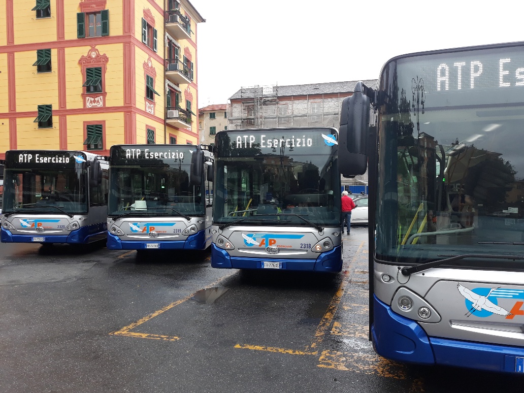 6 nuovi autobus inaugurati a Rapallo, ATP: «Altri 40 entro inizio 2019»