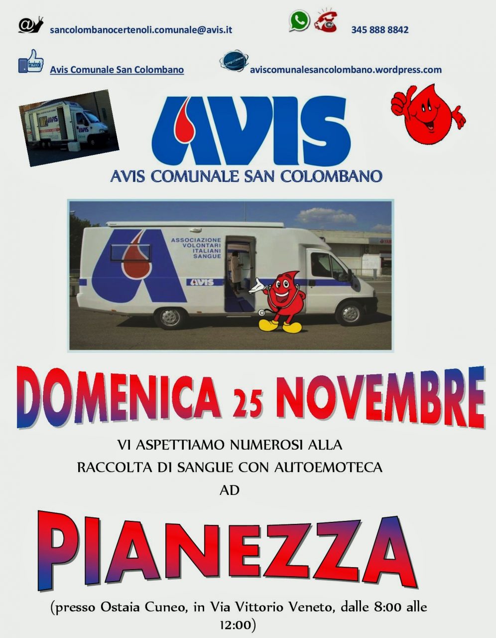 Autoemoteca Avis domani a Cicagna