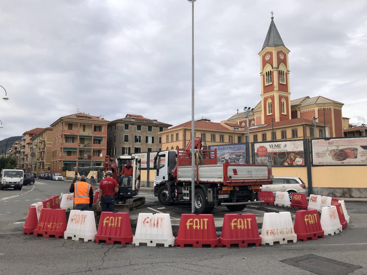 Chiavari, al via i lavori per la rotatoria fra via Trieste e viale Marconi
